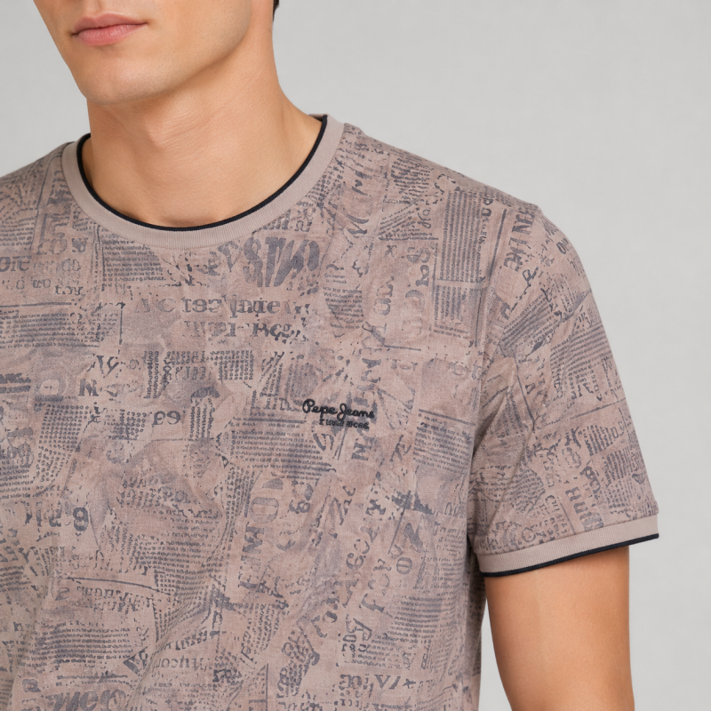 Футболка чоловіча Red-Down 2XL-5XL - великі розміри, 95% бавовна 5% еластан,5XL,Мокко