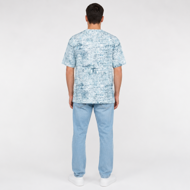 Футболка чоловіча Red-Down 6XL-9XL марлевка - великі розміри, повномірна посадка, 7XL, Білий із зеленим