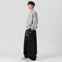 Штани спортивні GMWL для хлопчика підлітка baggy широкі 10-17 років,Чорний, 158