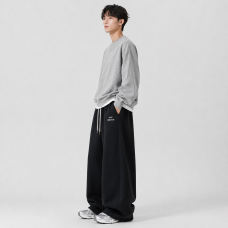 Штани спортивні GMWL для хлопчика підлітка baggy широкі 10-17 років,Чорний, 170