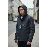 Термокуртка Audsa мембранна м’яка на флісі великі розміри,Графіт, 6XL