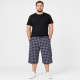 Чоловічі бриджі Sport в клітинку XL-5XL — легкі шорти з карго кишенею, Темно-синій з червоним, XXL