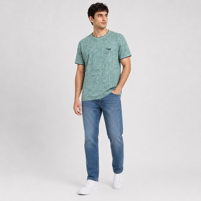 Футболка чоловіча Red-Down 2XL-5XL - великі розміри, 95% бавовна 5% еластан,4XL,Оливковий хакі