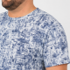 Чоловічі футболки Red-Down великих розмірів 6XL-9XL — марлевка, вільний крій, 9XL, Білий з синім