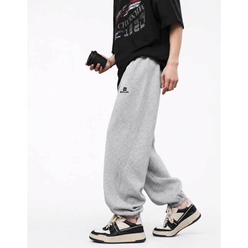 Штани спортивні XIN.QD джогери baggy для хлопчика 10-15 років широкі з манжетом,Сірий, 164