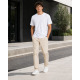 Футболка чоловіча Bihor базова однотонна бавовна повсякденна,XXL,Білий