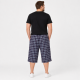Чоловічі бриджі Sport в клітинку XL-5XL - легкі шорти з карго кишенею, темно-синій з червоним, XL