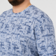 Футболка чоловіча Red-Down 6XL-9XL марлевка - великі розміри, повномірна посадка, 6XL, Білий з синім
