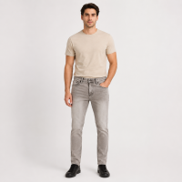Чоловічі джинси CDEVOIR slim fit звужені, 30 Світло-сірий