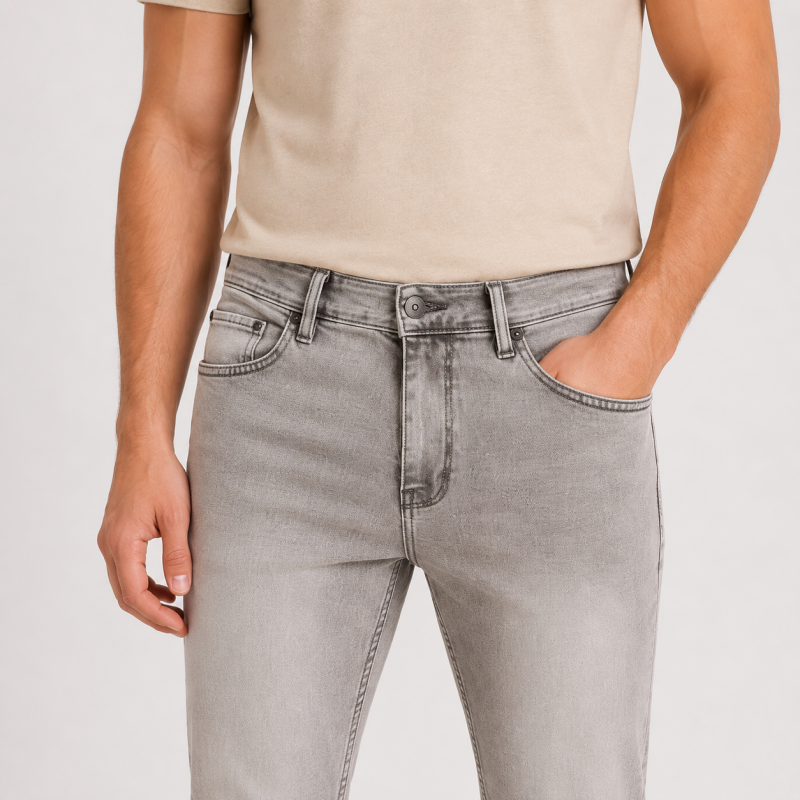 Чоловічі джинси CDEVOIR slim fit звужені, 30 Світло-сірий