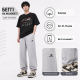 Штани спортивні XIN.QD джогери baggy для хлопчика 10-15 років широкі з манжетом,Сірий, 140