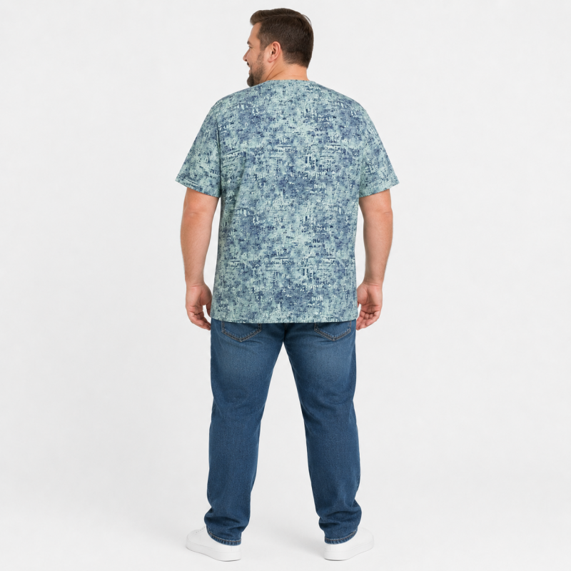 Чоловічі футболки Red-Down великих розмірів 6XL-9XL — марлевка, вільний крій, 9XL, Зелений