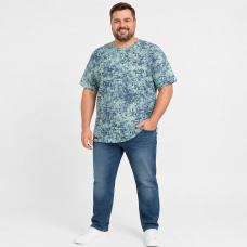 Чоловічі футболки Red-Down великих розмірів 6XL-9XL — марлевка, вільний крій, 7XL, Зелений
