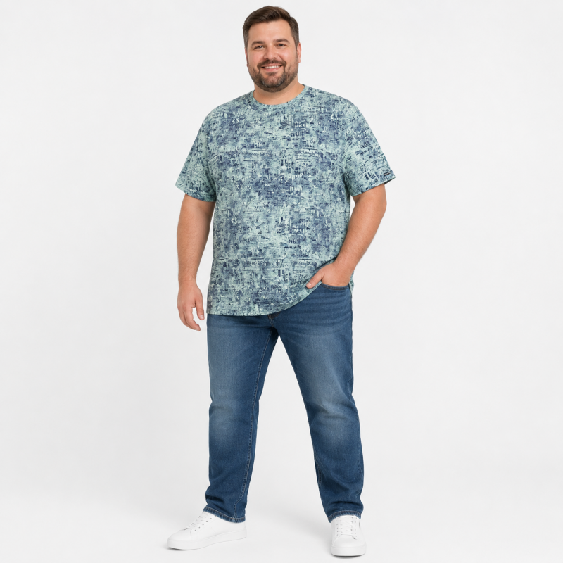 Чоловічі футболки Red-Down великих розмірів 6XL-9XL — марлевка, вільний крій, 7XL, Зелений