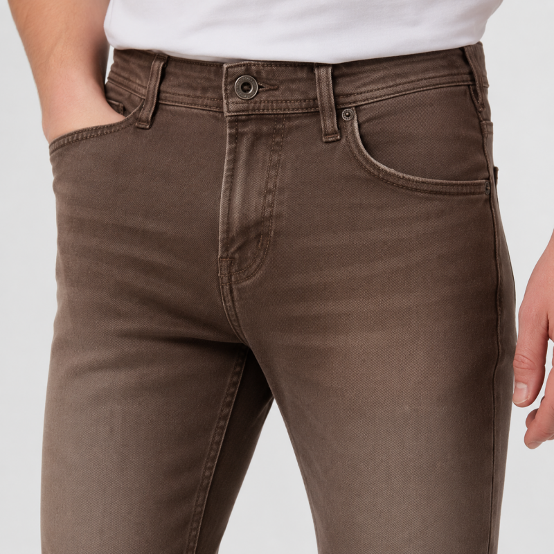 Чоловічі джинси CDEVOIR slim fit звужені, 38, Коричневий