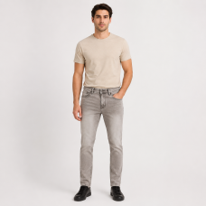 Чоловічі джинси CDEVOIR slim fit звужені, 32 Світло-сірий