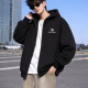 Зип худи для хлопчика oversize підліткове на блискавці щільне з капюшоном JP, Чорний, 146