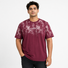 Футболка Red Down чоловіча 6XL-9XL бавовняна великого розміру, 8XL, Бордовий