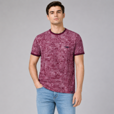 Футболка чоловіча Red-Down 2XL-5XL - великі розміри, 95% бавовна 5% еластан, 5XL, Бордовий