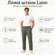 Штани Lonn чоловічі лляні XL-6XL літні рівні на резинці,XXL, Хакі