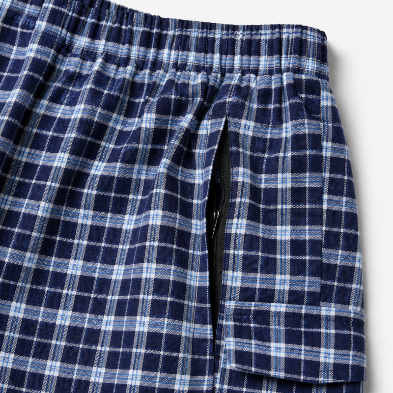Бриджі чоловічі Sport великі розміри 2XL-6XL карго в клітку, Синій з блакитним, 5XL