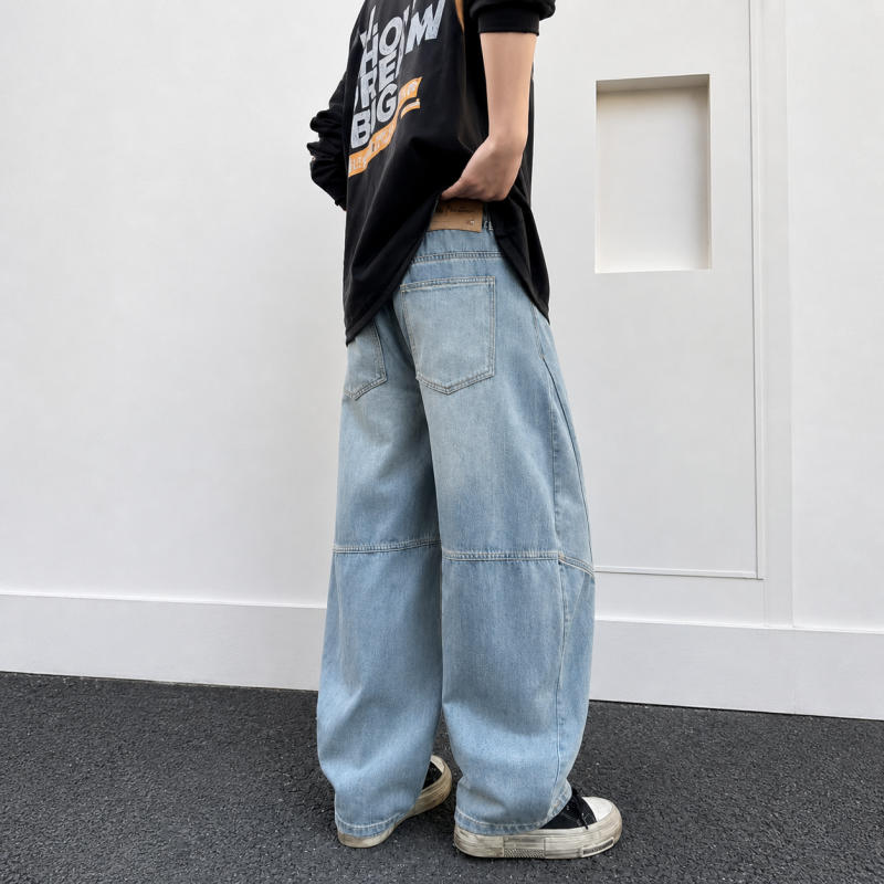 Джинси Infinite baggy для хлопчика 10-17 років широкі скейтер на гумці, Блакитний 146
