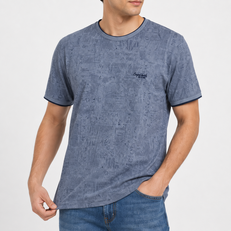 Футболка чоловіча Red-Down 2XL-5XL - великі розміри, 95% бавовна 5% еластан,5XL,Сірий