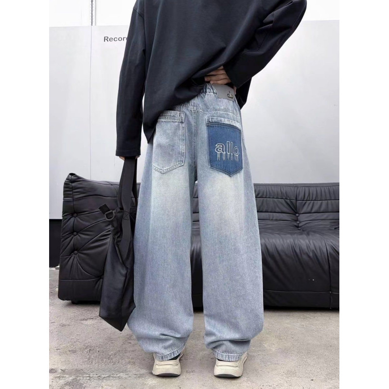 Джинси NLYB skater baggy для хлопчика 10-17 років на гумці, Блакитний 170-176