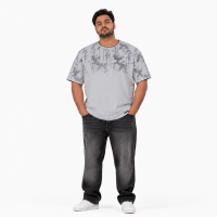 Футболка Red Down чоловіча 6XL-9XL бавовняна великого розміру, 9XL, Світло-сірий