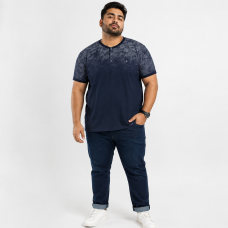 Футболка Red Down чоловіча 6XL-9XL великого розміру бавовна еластан, 7XL, Темно-синій
