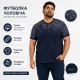 Футболка Red Down чоловіча 6XL-9XL великого розміру бавовна еластан, 7XL, Темно-синій