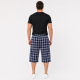 Чоловічі бриджі Sport в клітинку XL-5XL - легкі шорти з карго кишенею,Синій з червоним, 5XL