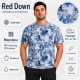 Футболка чоловіча Red Down марлевка швидкосохнуча з принтом L-3XL,XXXL,Білий з синім