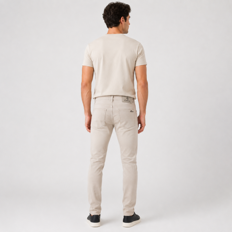 Чоловічі джинси CDEVOIR slim fit звужені, 31, Бежевий