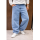Чоловічі джинси baggy John Lucca широкі прямі streetwear оверсайз із щільного деніму 100% бавовна,32 Блакитний