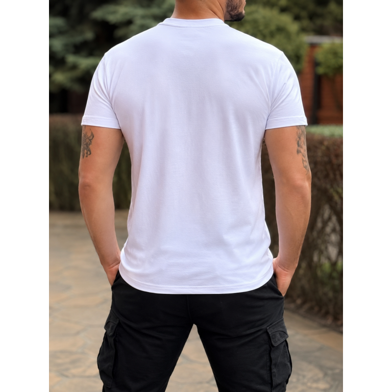 Футболка чоловіча Daniel Jones з принтом бавовна Туреччина M-XXL,M,Білий