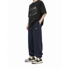 Штани спортивні XIN.QD джогери baggy для хлопчика 10-15 років широкі з манжетом,Темно-синій, 140