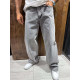 Чоловічі джинси baggy John Lucca широкі прямі streetwear оверсайз із щільного деніму 100% бавовна,33 Світло-сірий