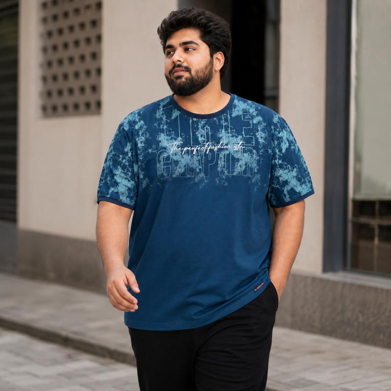 Футболка Red Down чоловіча 6XL-9XL бавовняна великого розміру, 9XL, Смарагдовий