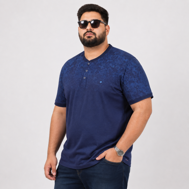 Футболка Red Down чоловіча 6XL-9XL великого розміру бавовна еластан, 6XL, Синій