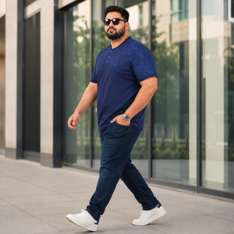 Футболка Red Down чоловіча 6XL-9XL великого розміру бавовна еластан, 6XL, Синій