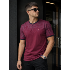 Футболка Red Down чоловіча 6XL-9XL великого розміру бавовна еластан, 8XL, Бордовий