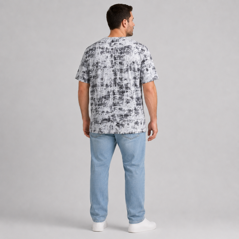 Футболка чоловіча Cracow марлевка 6XL-9XL - великі розміри, вільний крій, 9XL, Сірий