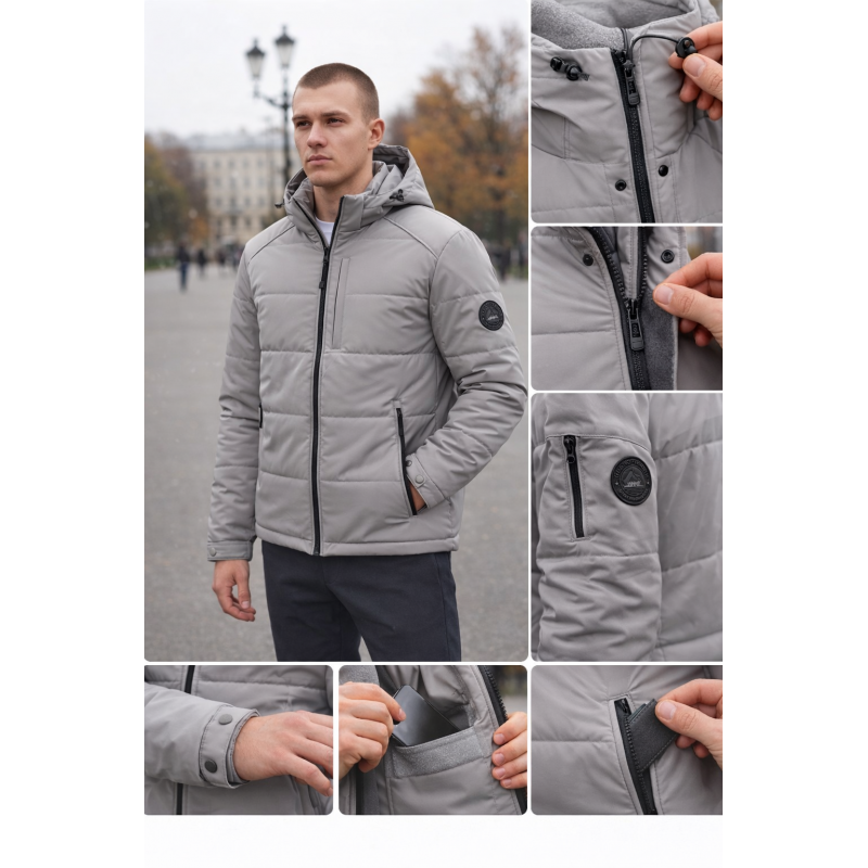 Куртка чоловіча Myst демісезон S-3XL арт.2621, Сірий, XXXL