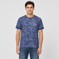 Футболка чоловіча Red-Down 2XL-5XL - великі розміри, 95% бавовна 5% еластан, 5XL, Синій