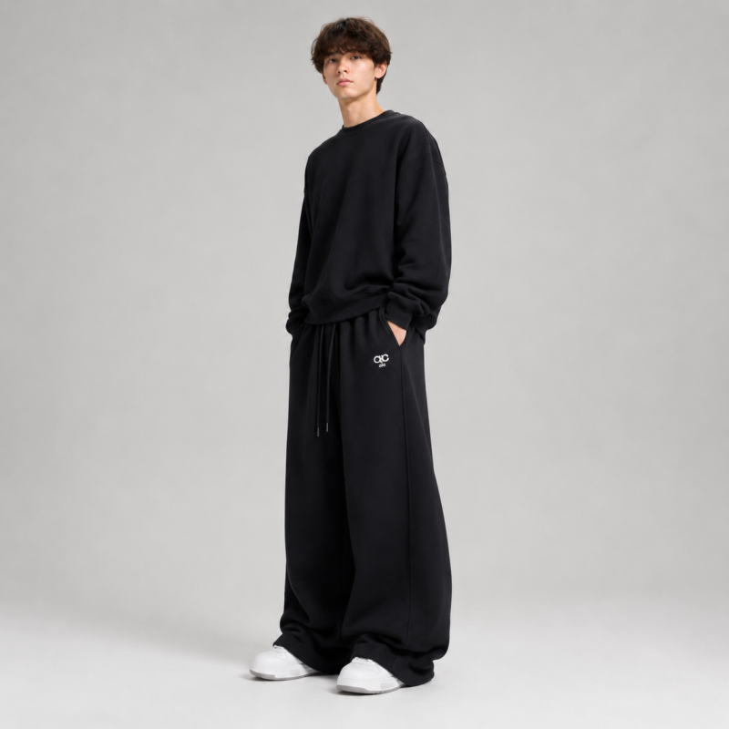 Штани спортивні KDBB для хлопчика підлітка baggy широкі 10-17 років,Чорний, 158