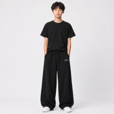 Штани спортивні GMWL для хлопчика 10-17 років широкі baggy, Чорний, 152