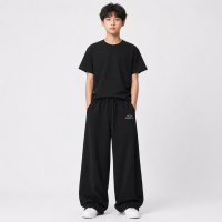 Штани спортивні GMWL для хлопчика 10-17 років широкі baggy, Чорний, 170