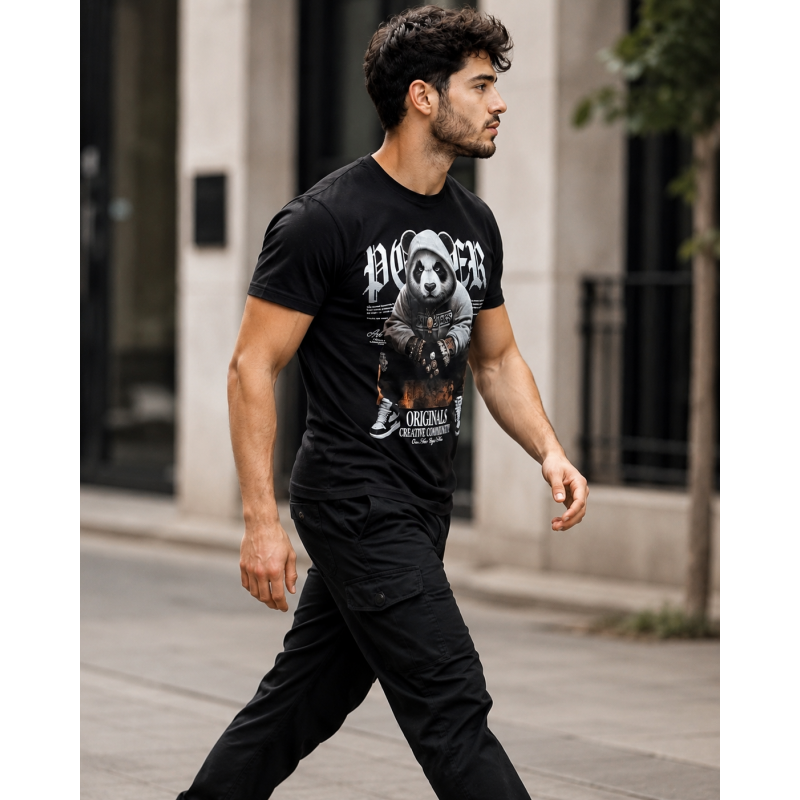 Футболка чоловіча Daniel Jones з принтом бавовна Туреччина M-XXL,XL,Чорний