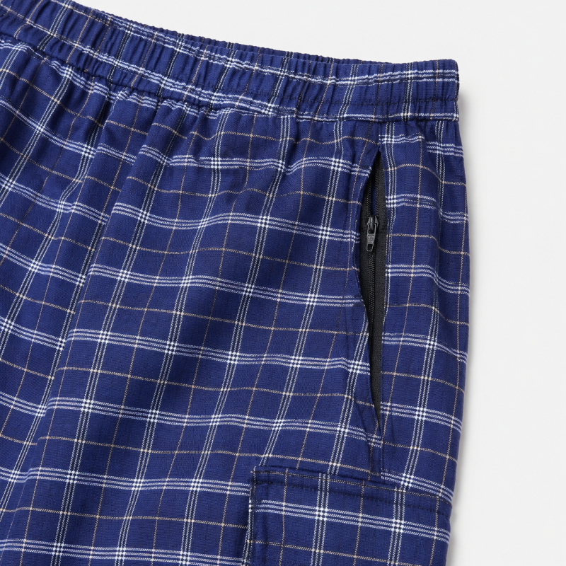 Бриджі чоловічі Sport великі розміри 2XL-6XL карго в клітинку, Синій, XXL